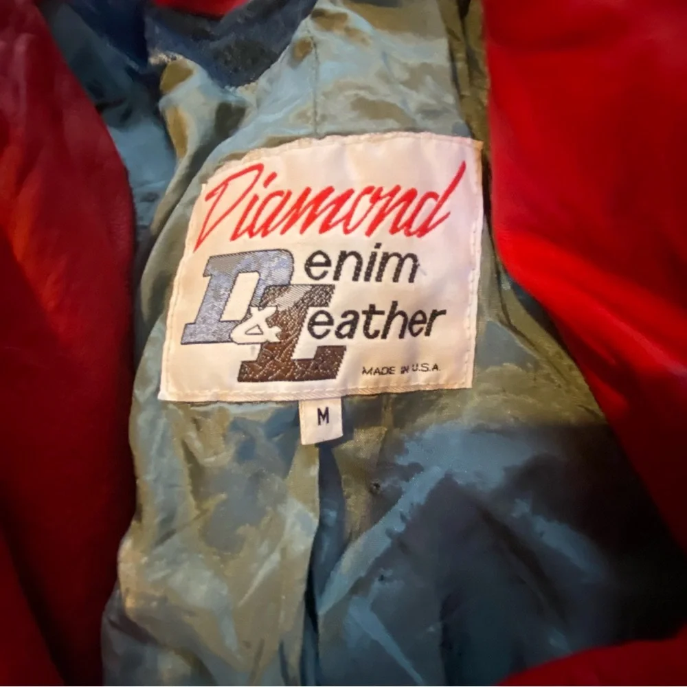 Vintage Denim Rodeo Jacket with Red leather Accents - Picture 2 of 14